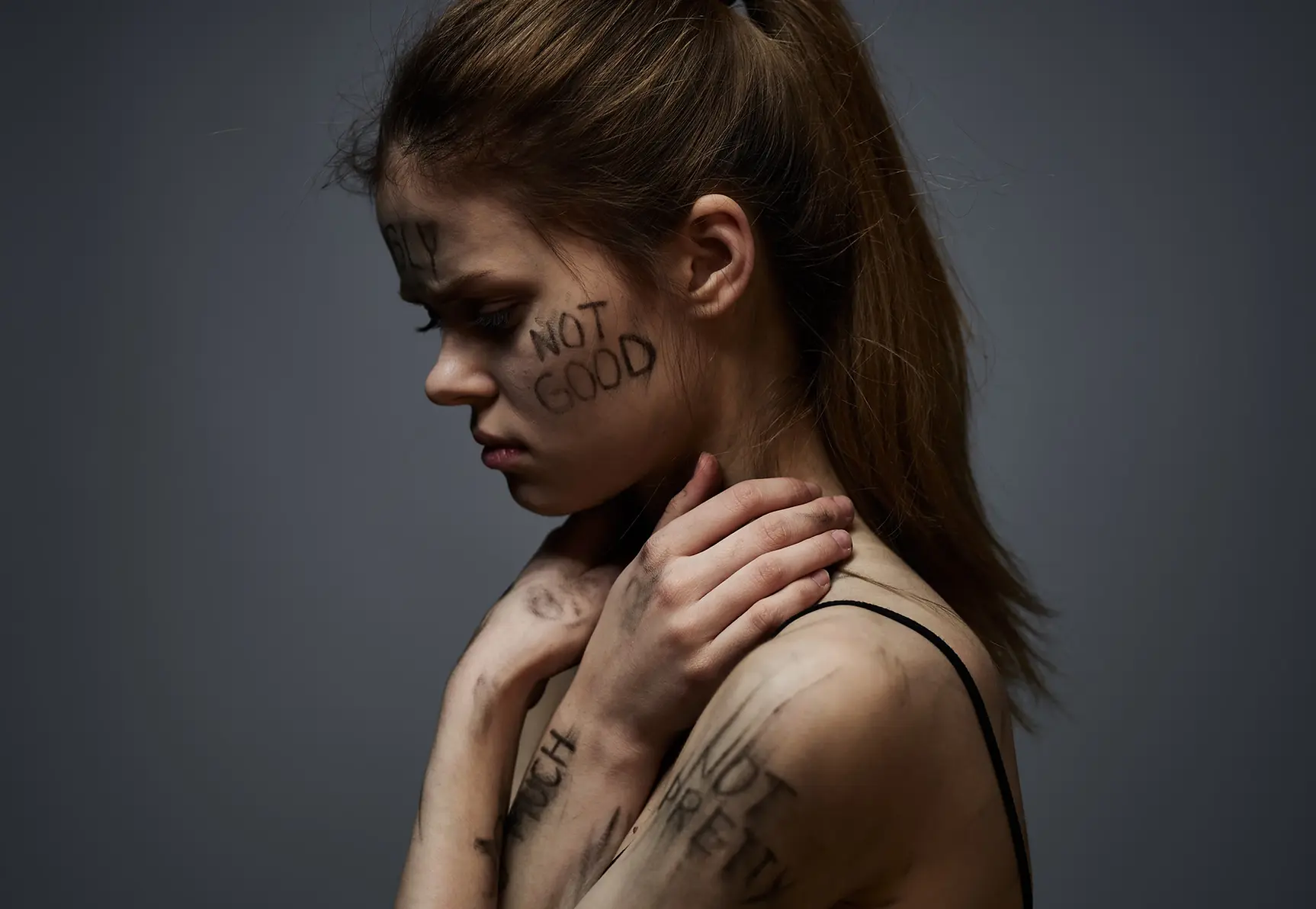 Emotional portrait representing healing from sexual trauma